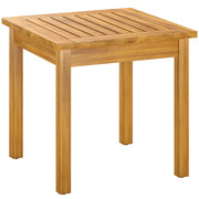 Rose — table basse carrée en acacia massif, plateau à lattes