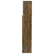 Tête de lit bois avec rangement 160 cm, chêne fumé — Sacha