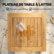 Rose — plateau à lattes, évacuation rapide de l'eau