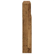 Tête de lit bois avec rangement 140 cm, aspect vieux bois — Armand