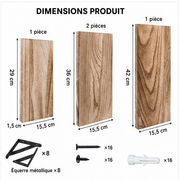 Étagère bois multifonction — dimensions produit