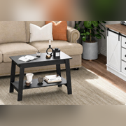 Table basse farmhouse — ambiance salon canapé