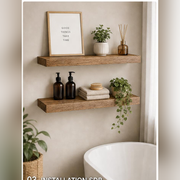 Étagère SDB flottante — installation salle de bain