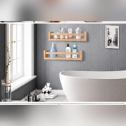 Set 2 étagères enfants — ambiance salle de bain